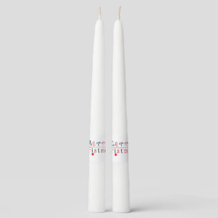 Merry Christmas and Hanging Ornament Taper Candles
