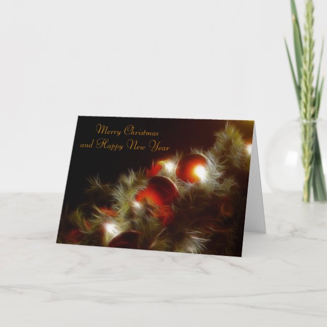 Merry Christmas and Happ... Holiday Card (Front)