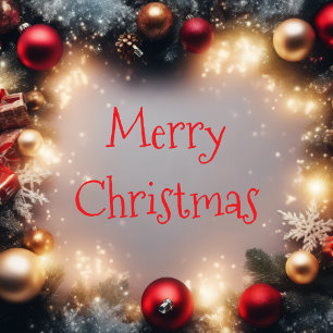  Merry Christmas and Happy Holidays Ornament Card