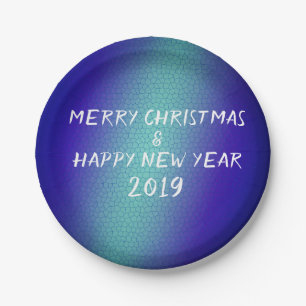 Merry Christmas and Happy New Paper Plates