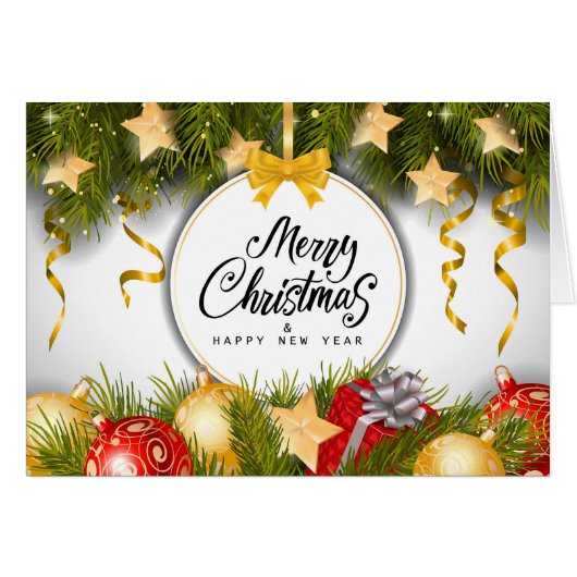 Merry Christmas And Happy New Year (Front Horizontal)