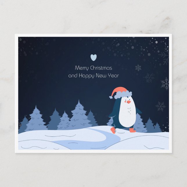 Merry Christmas and Happy New Year 2024 Postcard (Front)