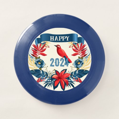 Merry Christmas and Happy New Year 2024 Red Bird Wham_O Frisbee