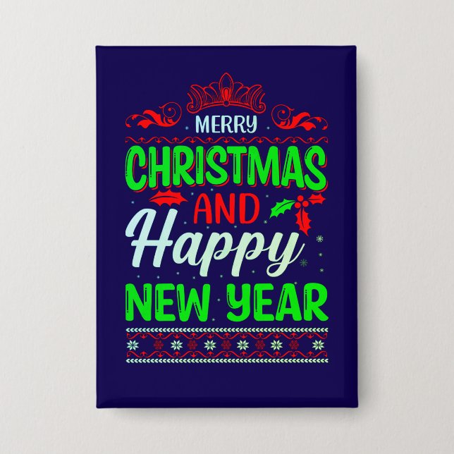 Merry Christmas And Happy New Year-61064 Button (Front)