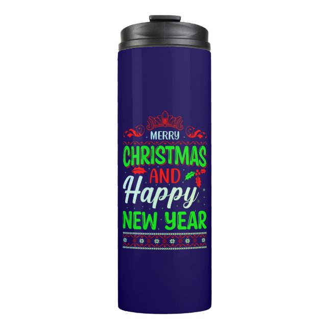 Merry Christmas And Happy New Year-61064 Thermal Tumbler (Front)