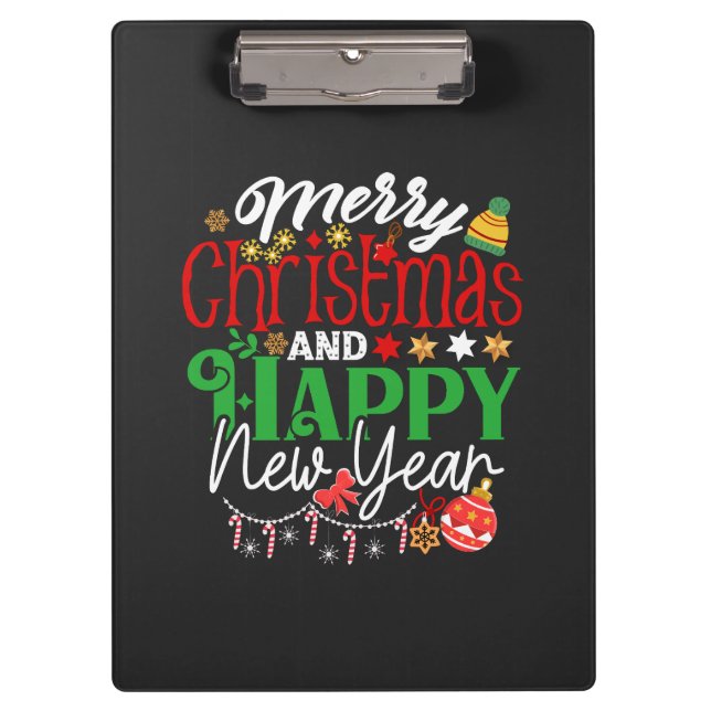 Merry Christmas And Happy New Year-67342 Clipboard (Front)