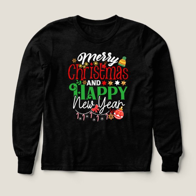 Merry Christmas And Happy New Year-67342 T-Shirt Tri-Blend Shirts (Design Front)
