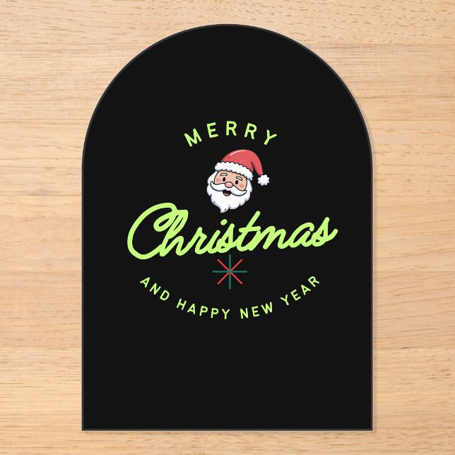 Merry Christmas and Happy New Year Acrylic Invitations (Front)