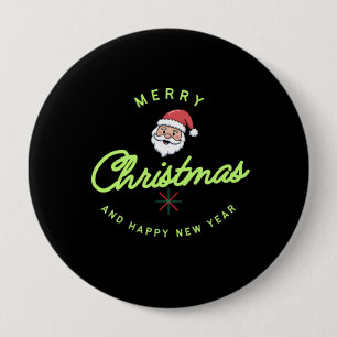 Merry Christmas and Happy New Year Button