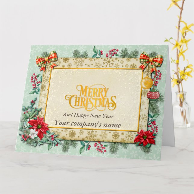 Merry Christmas and Happy New Year By Love Card (Yellow Flower)