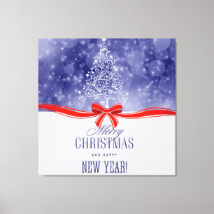 Merry Christmas and Happy New Year Canvas Print