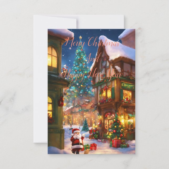 Merry Christmas and happy new year card (Front)