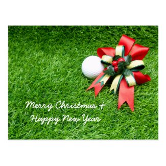Merry Christmas and Happy New Year Card to golfer