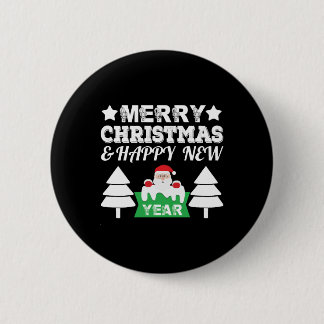 Merry Christmas and Happy New Year Christmas Button