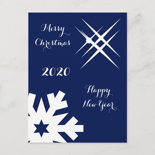 Merry Christmas And Happy New Year customizable Holiday Postcard (Front)