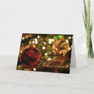 Merry Christmas and Happy New Year Decorations  Holiday Card