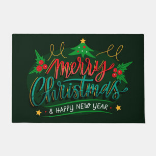 Merry Christmas and Happy New Year Doormat