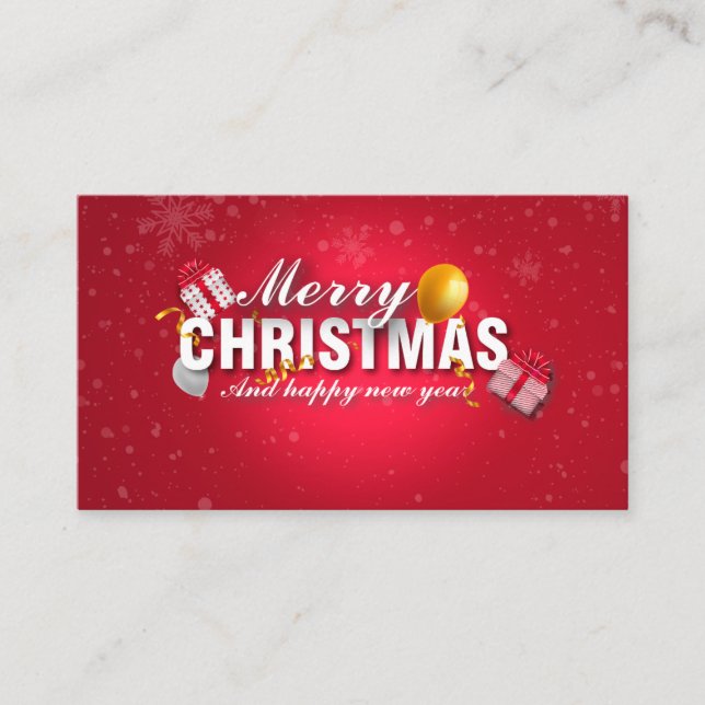 merry christmas and happy new year enclosure card (Front)