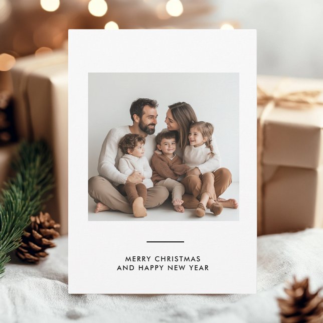 Merry Christmas and Happy New Year Family Photo  Invitation (Creator Uploaded)