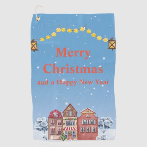 Merry Christmas and Happy New Year Golf Towels