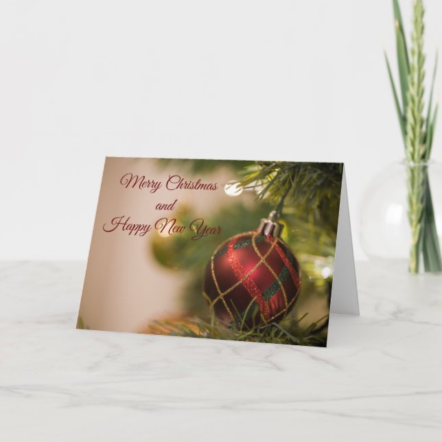 Merry Christmas and Happy New Year Greeting Cards (Front)