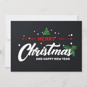 Merry Christmas and Happy New Year Holiday Card