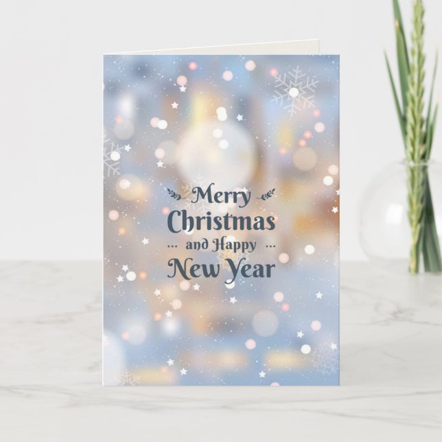 Merry Christmas And Happy New Year Holiday Card (Front)