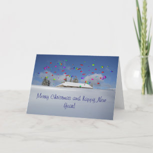 Merry Christmas and happy New Year Holiday Card
