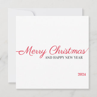 Merry Christmas and Happy New Year Holiday Card