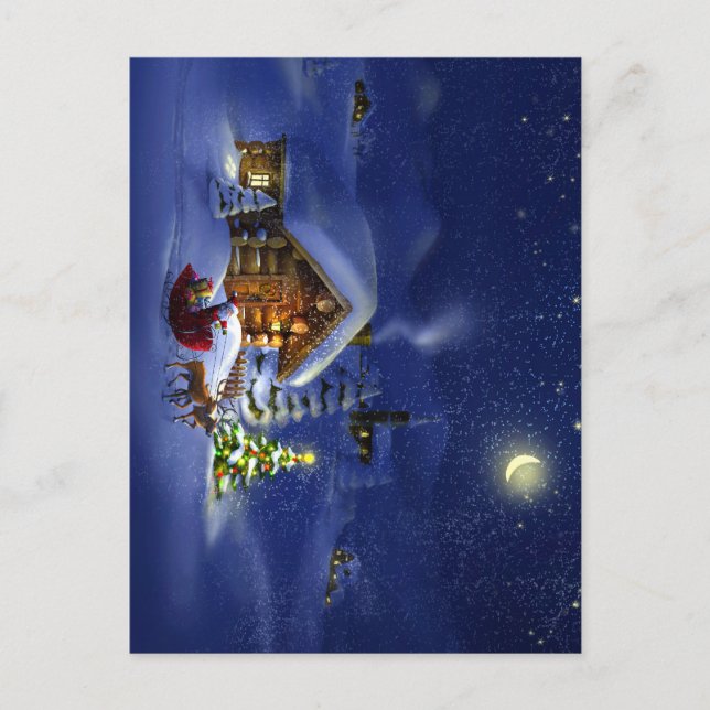 Merry Christmas and Happy New Year! Holiday Postcard (Front)