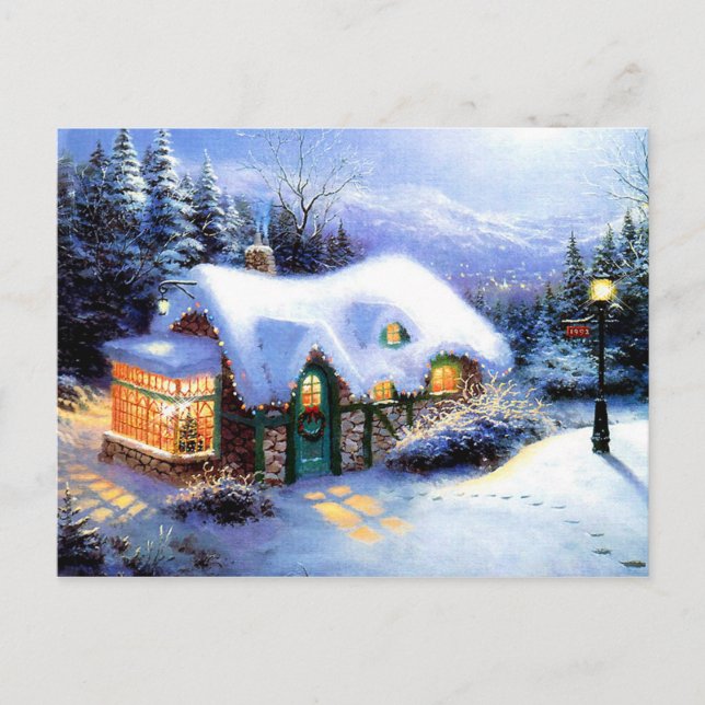 merry christmas and happy new year holiday postcard (Front)