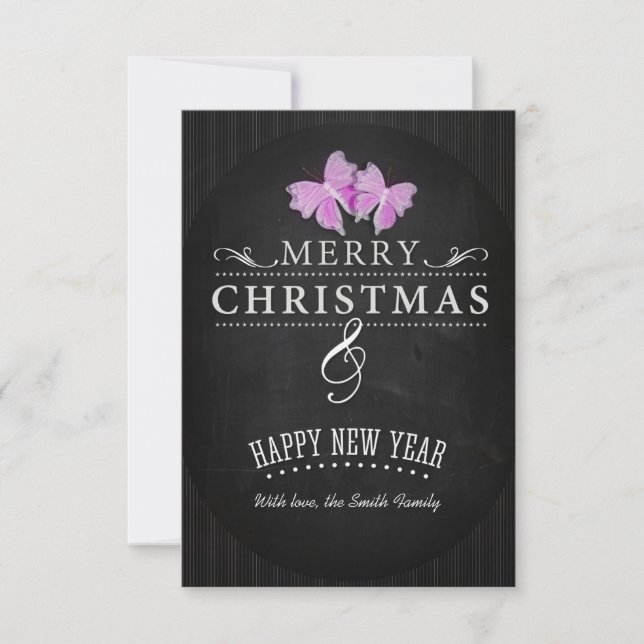 Merry Christmas and Happy New Year Invitation (Front)