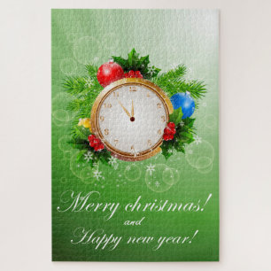 Merry Christmas and Happy New Year Jigsaw Puzzle