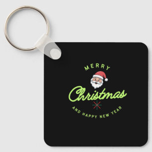 Merry Christmas and Happy New Year Keychain