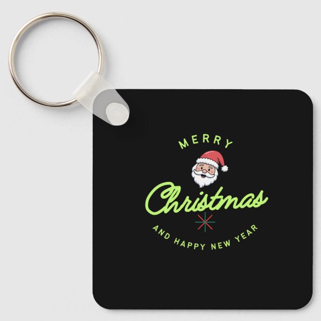 Merry Christmas and Happy New Year Keychain (Front)
