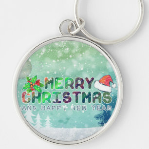 Merry Christmas and Happy New Year Keychain