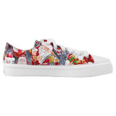 merry christmas and happy new year Low-Top sneakers (Left Shoe Inside)