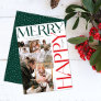 Merry Christmas and Happy New year, Modern 4 photo Holiday Card