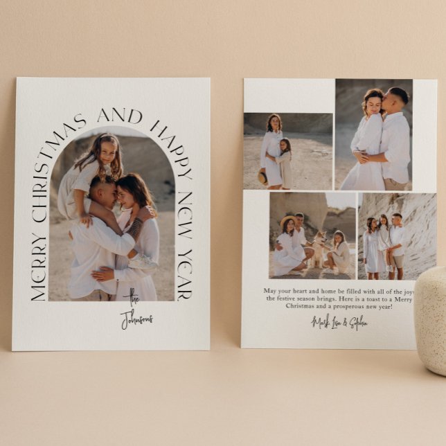 Merry Christmas and Happy New Year Modern Holiday Card (Creator Uploaded)