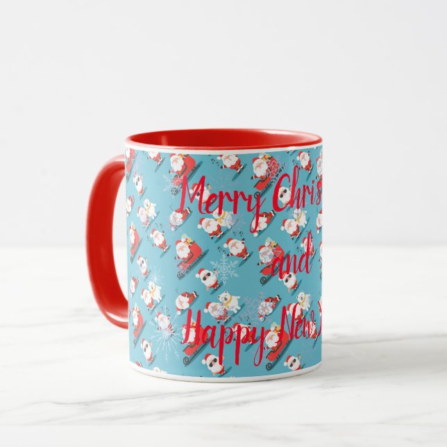 Merry Christmas and Happy New Year Mug (Front Left)