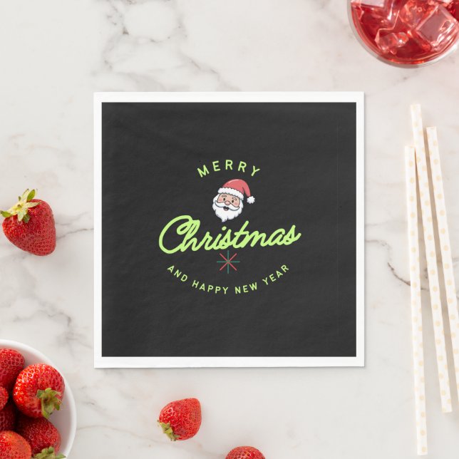 Merry Christmas and Happy New Year Napkins (Insitu)