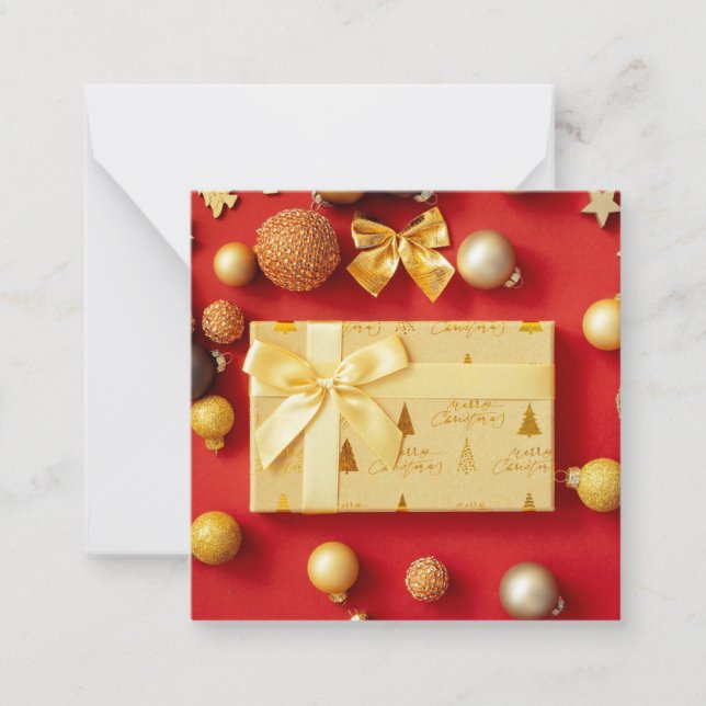 Merry Christmas and Happy New Year Note Card (Front)