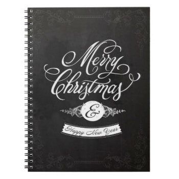 Merry Christmas And Happy New Year Notebook by KeyholeDesign at Zazzle