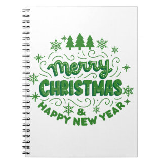MERRY CHRISTMAS AND HAPPY NEW YEAR NOTEBOOK