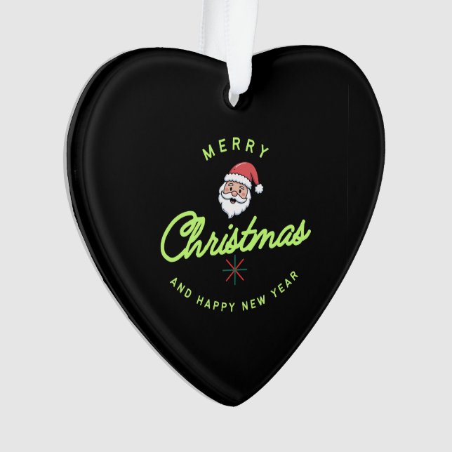 Merry Christmas and Happy New Year Ornament (Front)