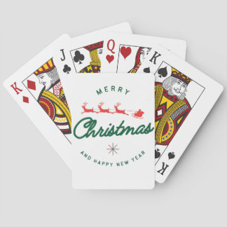 Merry Christmas and happy New Year  Poker Cards