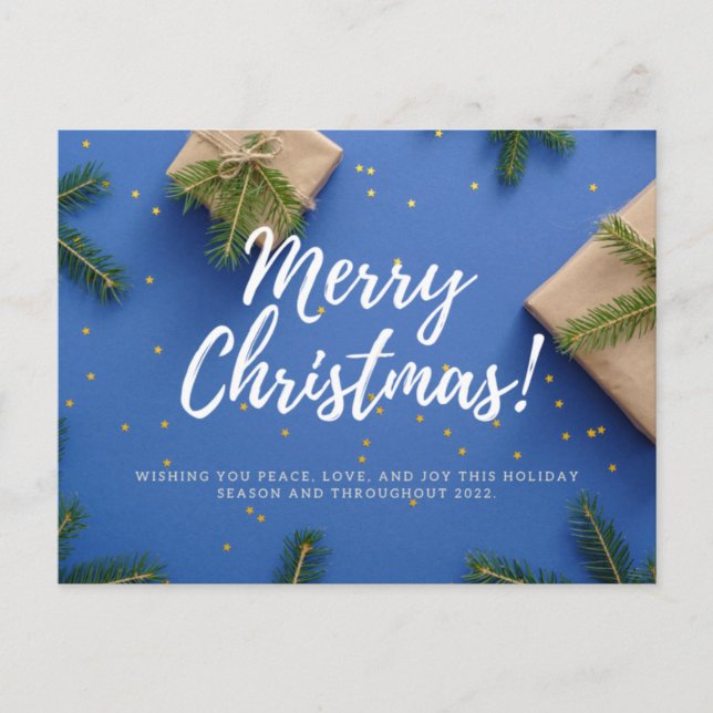 Merry Christmas and Happy New Year Postcard (Front)