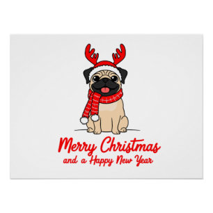merry christmas and happy new year poster