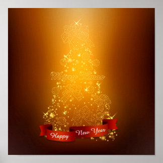 Merry Christmas And Happy New Year Poster