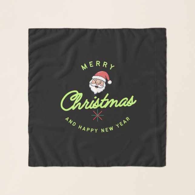 Merry Christmas and Happy New Year Scarf (Front)